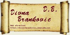 Divna Branković vizit kartica